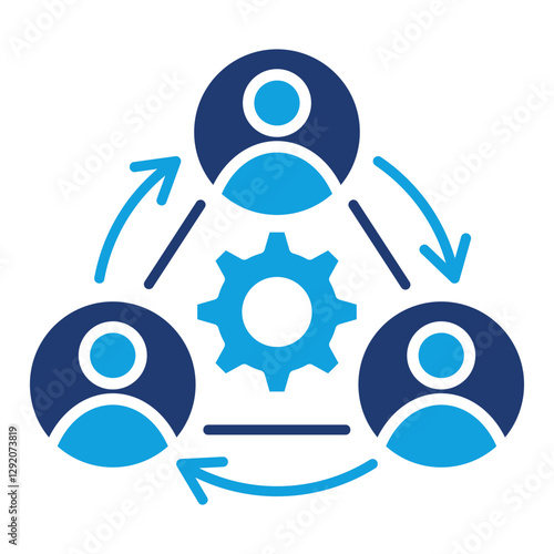 Restructuring Flat Blue Icon