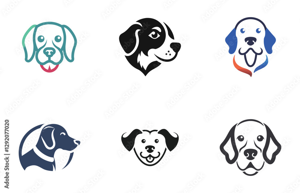 96Set of Dog Logos and Icons in Different Styles for Pet Business and Animal Care Design 96Set of Dog Logos and Icons in Different Styles for Pet Business and Animal Care Design