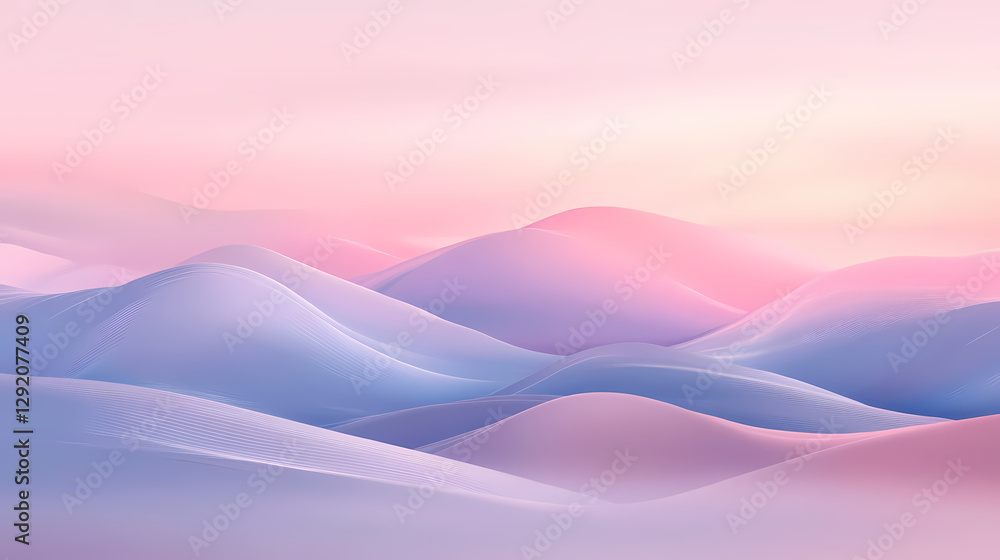 A serene blend of pink and blue waves, creating a dreamy and ethereal atmosphere in soft pastel colors. Soft Pastel Dreamscape. Illustration A serene blend of pink and blue waves, creating a dreamy and ethereal atmosphere in soft pastel colors. Soft Pastel Dreamscape. Illustration