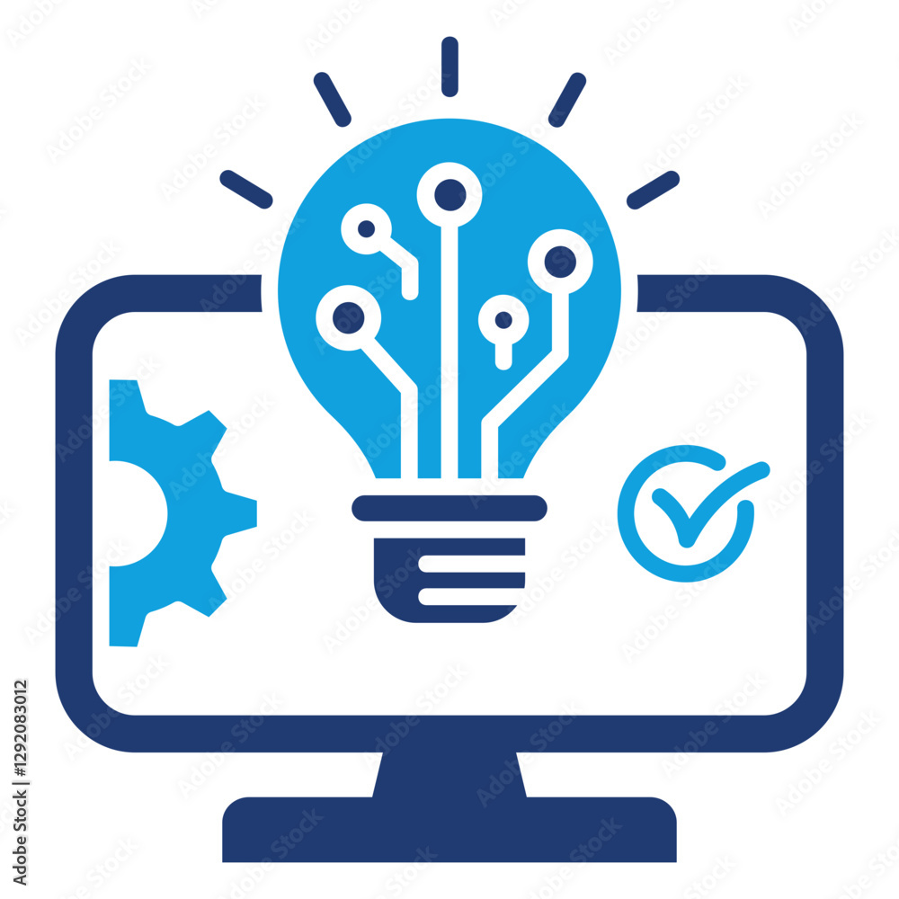 Digital Solutions Solid Blue Icon Digital Solutions Solid Blue Icon