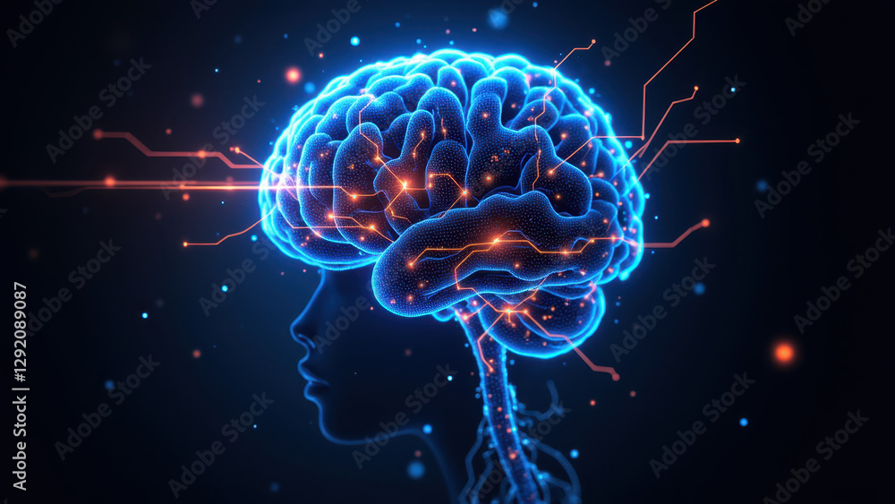 Brain with artificial intelligence circuitry Brain with artificial intelligence circuitry