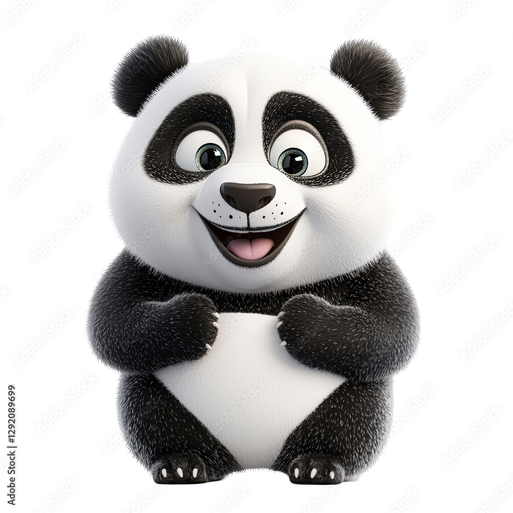 Cheerful Cartoon Panda Cheerful Cartoon Panda