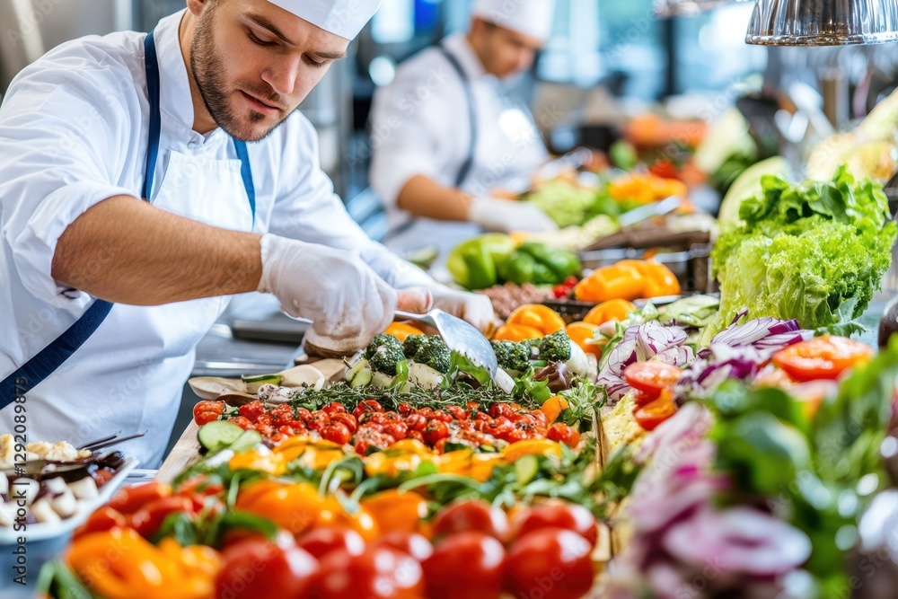 Obraz premium Kitchen restaurant food banner