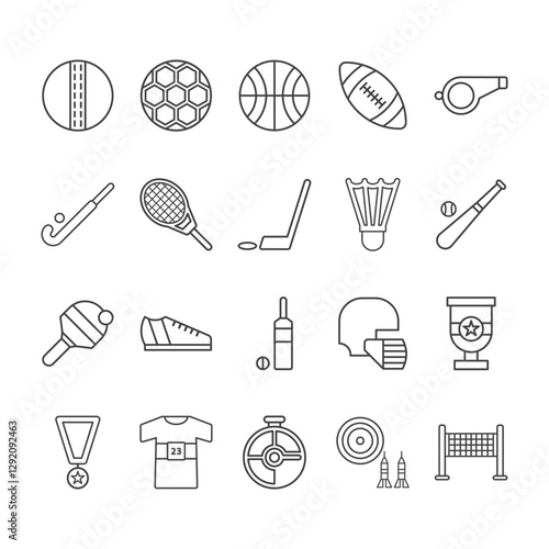 Sports icons sign symbol vector