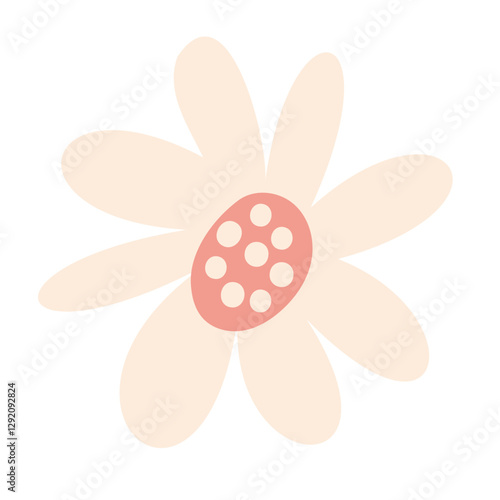 pastel boho bold Flower in modern minimal style
