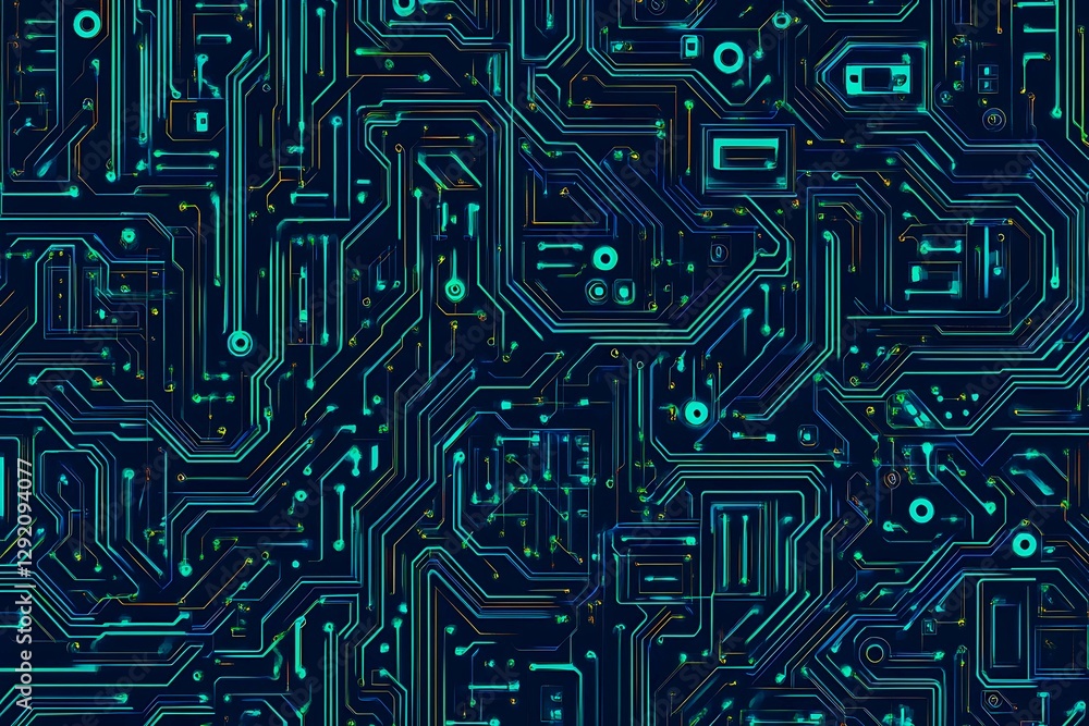 Abstract close-up of a glowing blue digital circuit board, showcasing intricate connections and technological design on a black background.
Abstract close-up of a glowing blue digital circuit board, showcasing intricate connections and technological design on a black background.