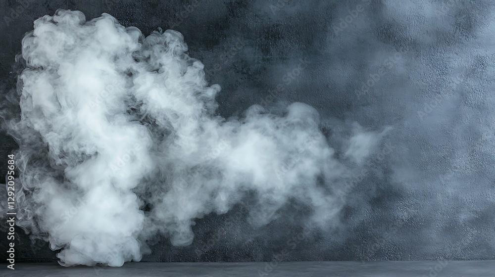 White steam rising indoors against a dark background, for abstract overlay or special effects use White steam rising indoors against a dark background, for abstract overlay or special effects use