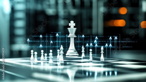 Wallpaper Mural Strategic chess match digital arena board game virtual environment close-up competition analysis Torontodigital.ca