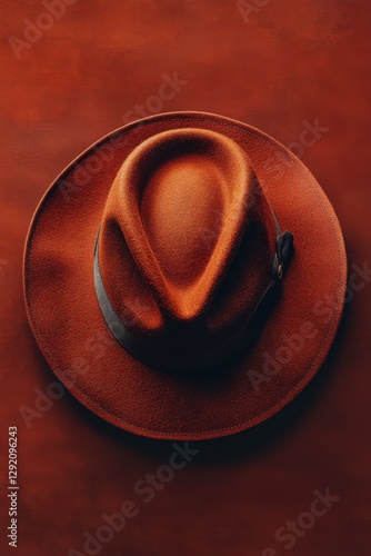 Unique portrayal of a zucchetto hat on a solid color background showcasing elegance and simplicity in design photo