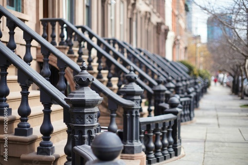 Canvastavla Terraced townhouses in historic downtown Jersey City.