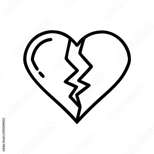 Broken Heart icon symbolizing heartbreak and emotional pain