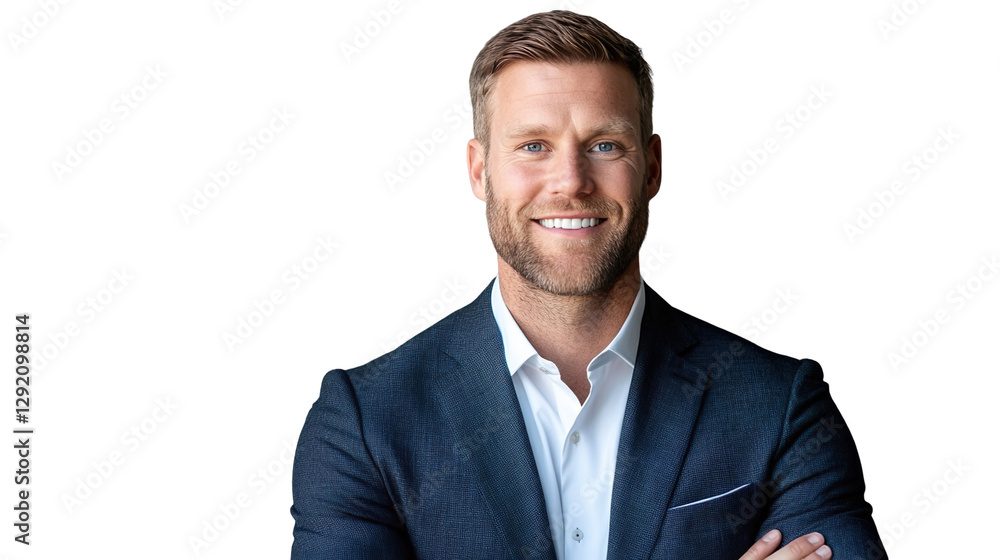 Successful Executive Man Smiling Confidently Wearing Business Suit Arms Crossed Successful Executive Man Smiling Confidently Wearing Business Suit Arms Crossed