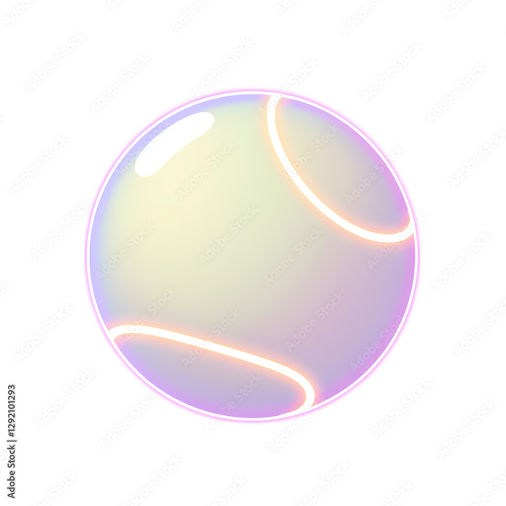 Tennis ball holographic 3D icon. neon symbol vector illustration isolated on white background. Generative AI Tennis ball holographic 3D icon. neon symbol vector illustration isolated on white background. Generative AI