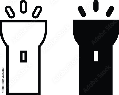 Flashlight Icon Light Security Symbol mobile torch icon