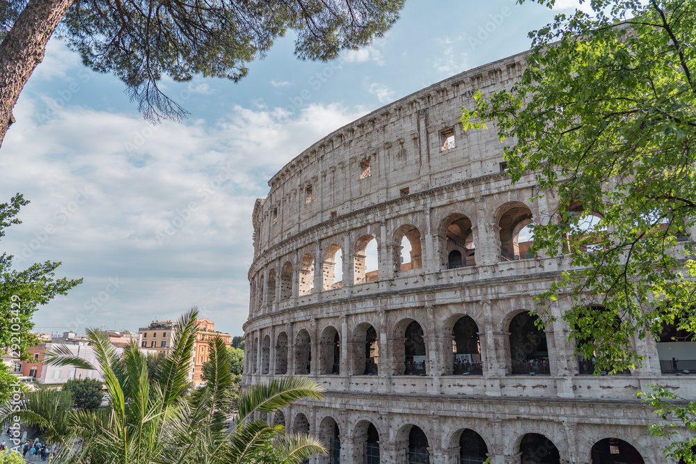 Obraz premium The Colosseum in Rome is a historical beautiful building.