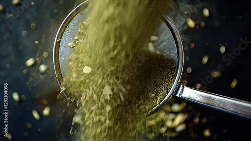 Fennel seeds close-up at the moment