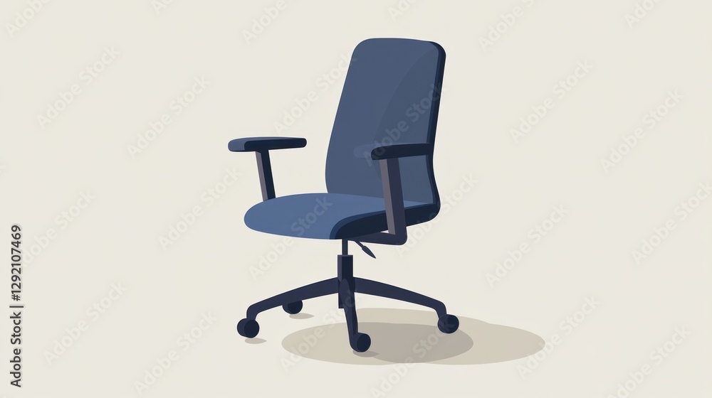 Office chair illustration, modern design, simple style, for website use Office chair illustration, modern design, simple style, for website use