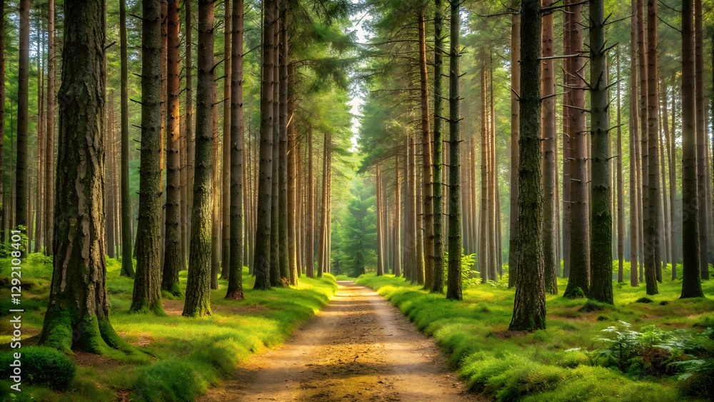 Fototapeta premium footpath in the forest