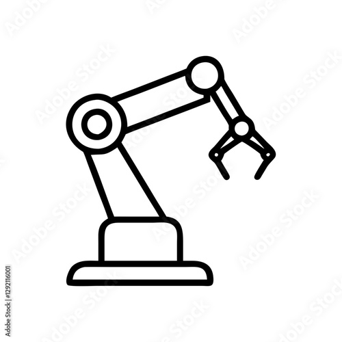 AI Powered Robot Arm icon in modern design on white background