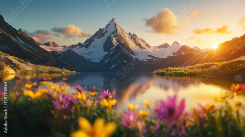 sunrise over the mountains