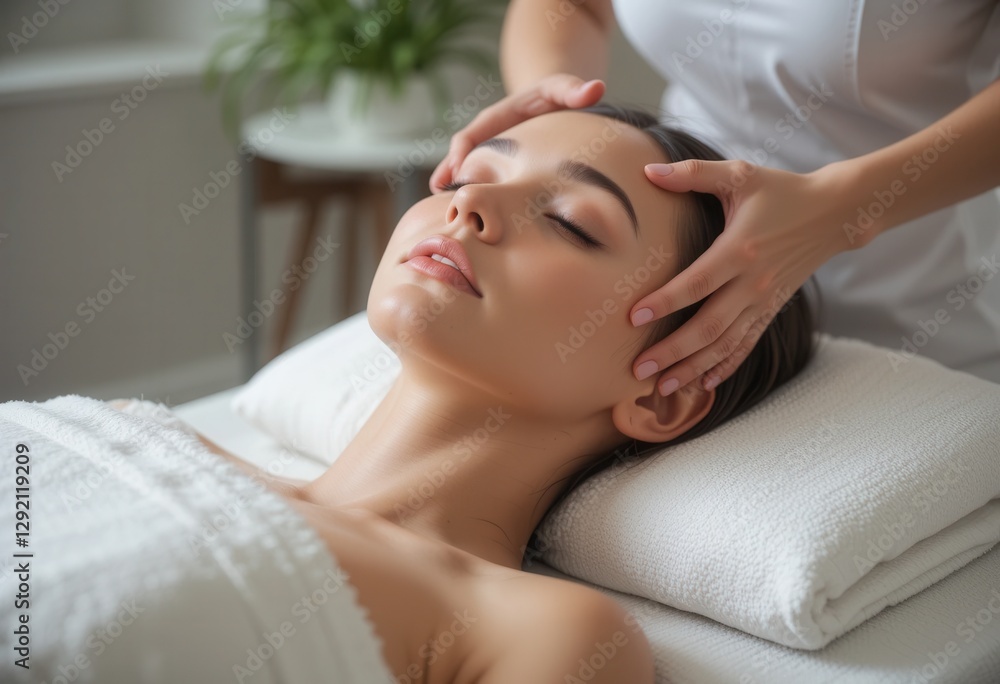 Relaxing massage therapy session at a wellness center Relaxing massage therapy session at a wellness center