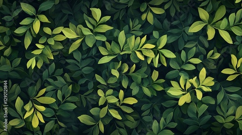 Wallpaper Mural Lush Green Foliage Seamless Pattern Dark Green Leaves Botanical Texture Natural Background Elegant Design Verdant Greenery Spring Summer Nature        Torontodigital.ca