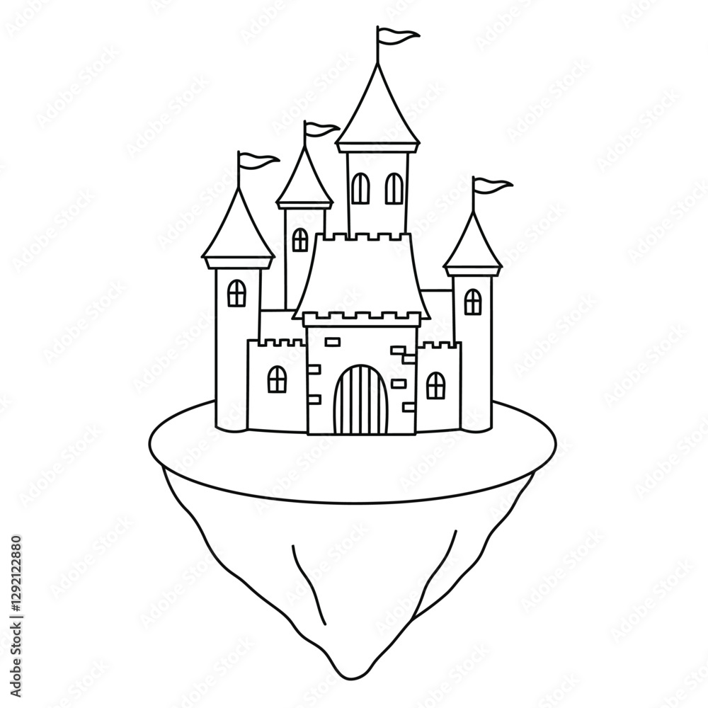 Naklejka premium castle in the form of a castle