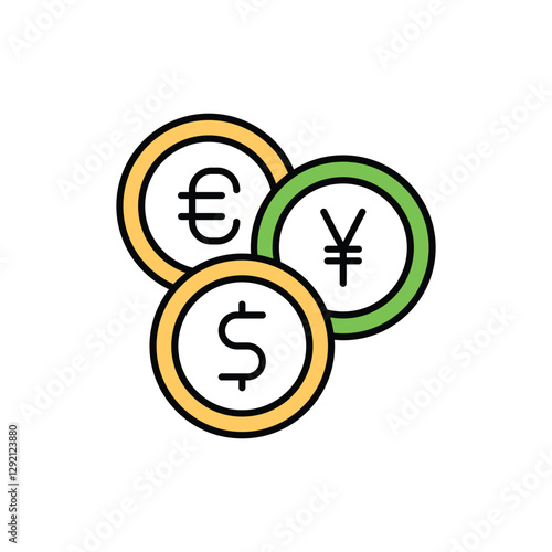 Coins Vector icon