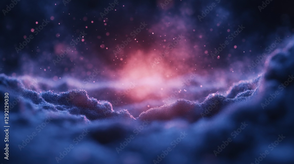 Fototapeta premium Abstract Nebulous Cloud Formation with Red Center