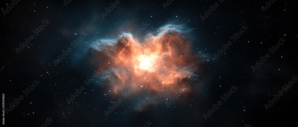 Glowing Nebula in Deep Space Glowing Nebula in Deep Space