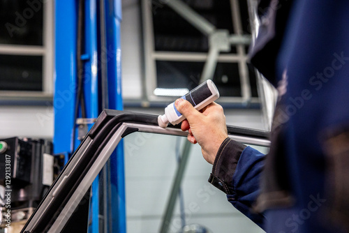 Lube door channels with oil, protection in cold weather. Coating silicone grease on weather stripping and seals, prevent frozen door, window. Silicone oil treatment car rubber elements before winter