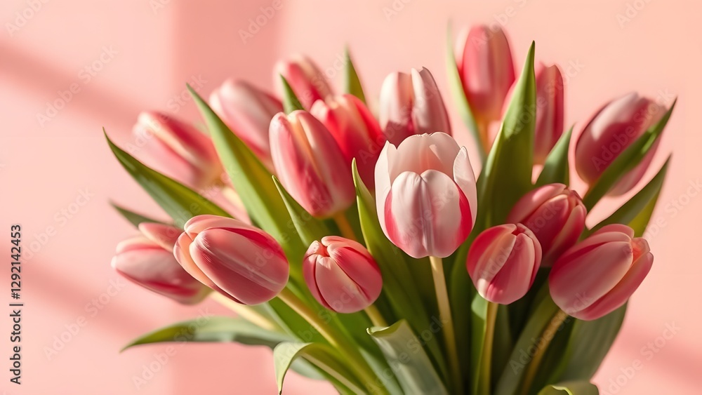 Soft Light Bouquet Delicate Tulips in Cinematic Glow Soft Light Bouquet Delicate Tulips in Cinematic Glow