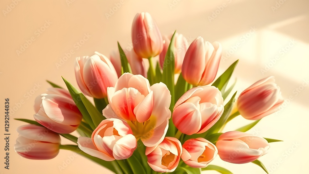 Tulip Bouquet Hyper-Realistic Beauty in Gold and Cream Tulip Bouquet Hyper-Realistic Beauty in Gold and Cream