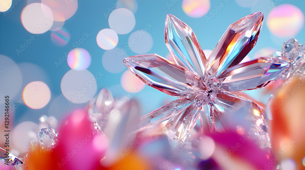 Extreme Macro of a Sparkling Crystal Structure Extreme Macro of a Sparkling Crystal Structure