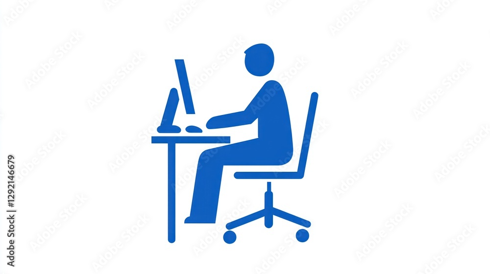 Person Working at a Computer Person Working at a Computer