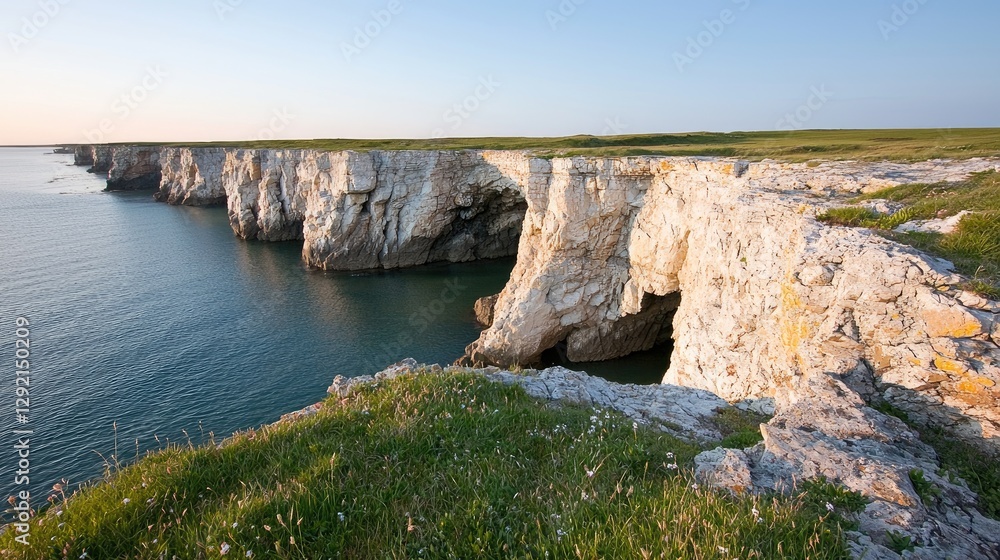 Obraz premium Coastal Cliffs at Sunrise