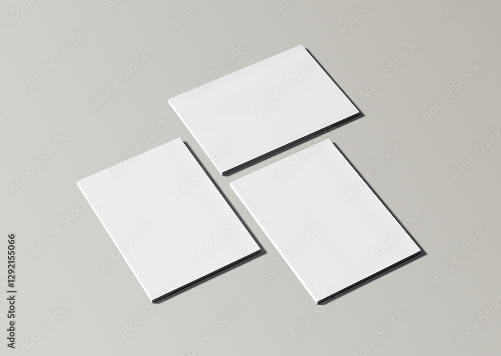 Blank Book Cover Mockup – Minimalist Stacked Layout Blank Book Cover Mockup – Minimalist Stacked Layout