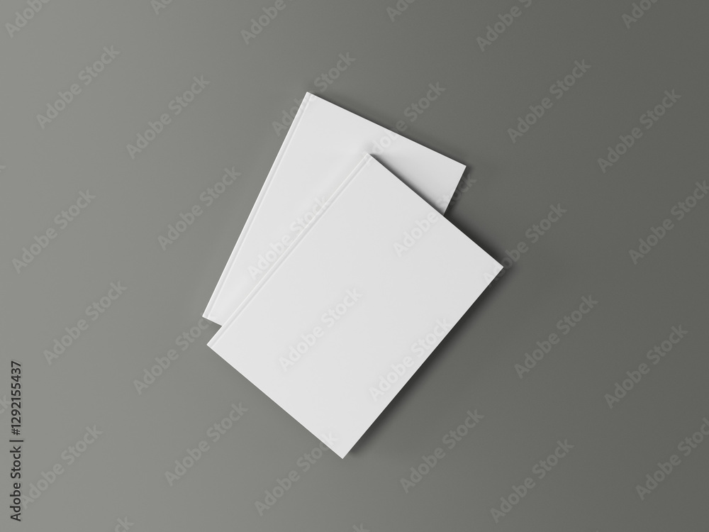 Blank Book Cover Mockup – Minimalist Stacked Layout Blank Book Cover Mockup – Minimalist Stacked Layout