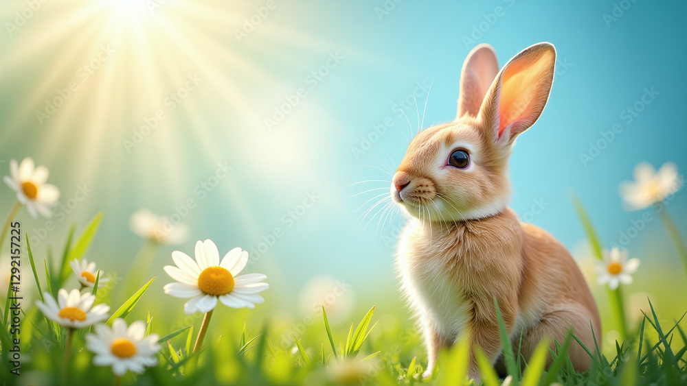 Fototapeta premium warm easter greetings welcome every year sunny spring days love friendship