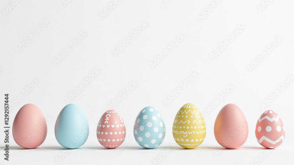white background easter eggs rendered decorative white background easter eggs rendered decorative