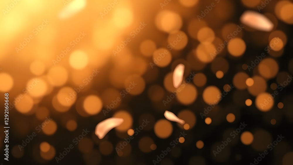 Fototapeta premium Feminine Elegance Blurred Dreamscape in Soft Tones with Bold Black and Gold Contrast