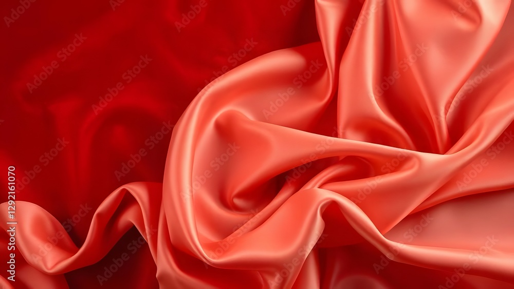 Obraz premium Velvet Dreams Feminine Abstract Art in Soft Tones Against Deep Red