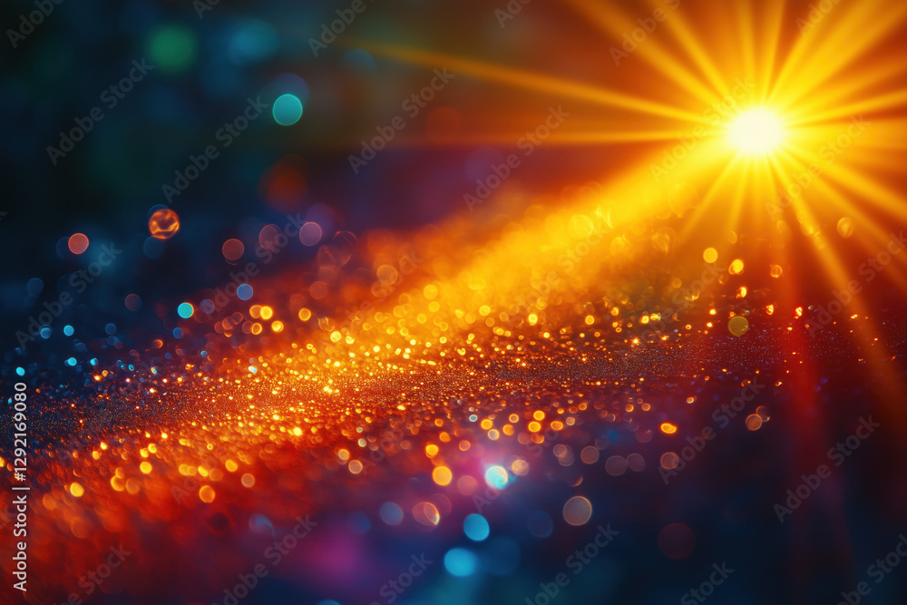 Abstract Sun burst, sunflare for screen mode using. Sunflares nature abstract rainbow colourful backdrop, blinking sun burst, lens flare optical rays.
Abstract Sun burst, sunflare for screen mode using. Sunflares nature abstract rainbow colourful backdrop, blinking sun burst, lens flare optical rays.