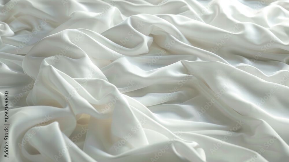 Elegant white bed linen set with pillows and sheets in a modern bedroom. Elegant white bed linen set with pillows and sheets in a modern bedroom.