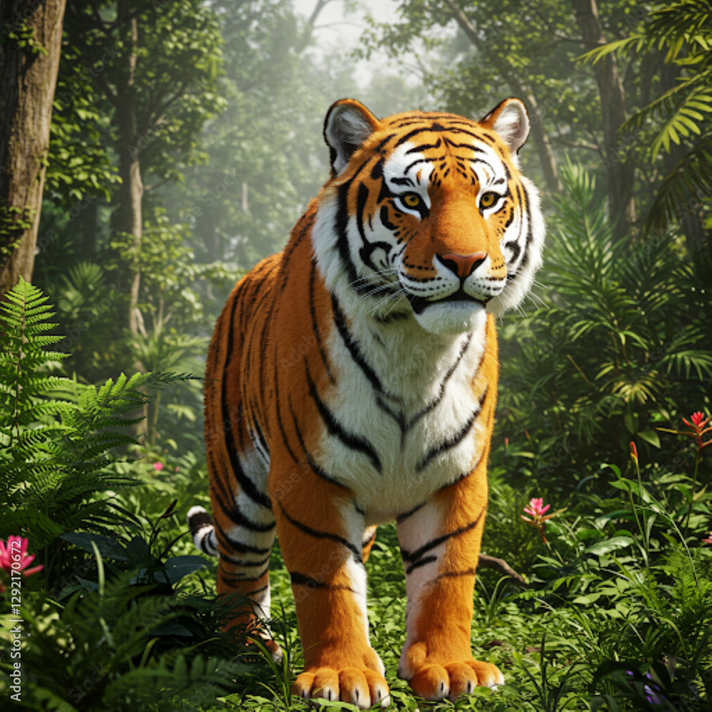 Obraz premium A tiger in the jungle