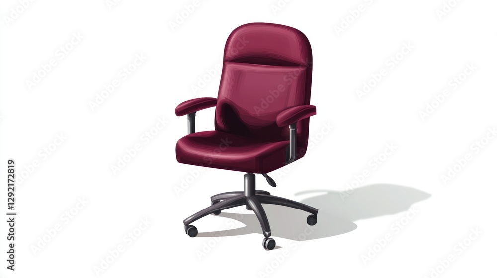 Red office chair, isolated, studio shot. Possible use Stock photo Red office chair, isolated, studio shot. Possible use Stock photo