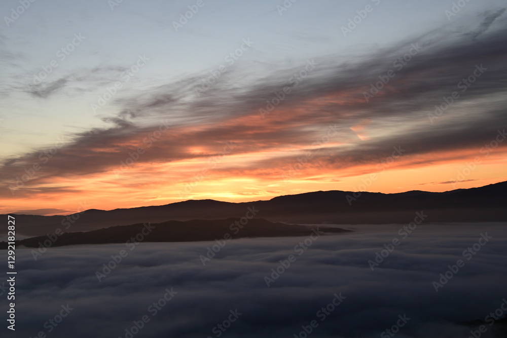 beautiful and colorful sunrise in the springtime beautiful and colorful sunrise in the springtime
