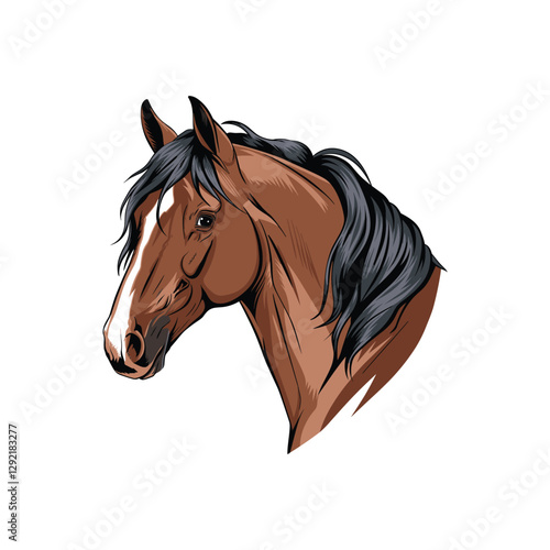 Horse silhouette With A White Background