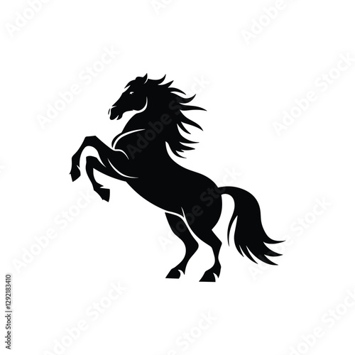 Horse silhouette With A White Background
