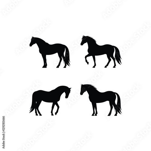 Horse  Set silhouette 